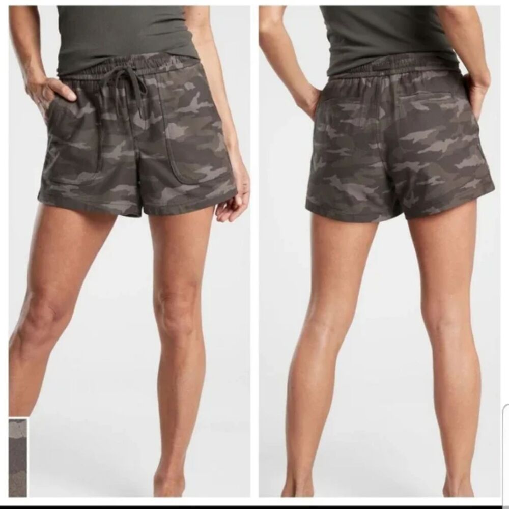 Athleta Camo Farallon Shorts Camouflage Summer Athleisure Activewear Womens 4